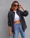 Distressed Drop Shoulder Denim Jacket