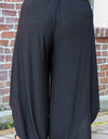 Plus Size Tie Front Wide Leg Pants