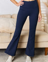 Kimberly C Full Size Wide Waistband Slit Flare Pants