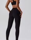 Slim Fit Wide Waistband Sports Leggings