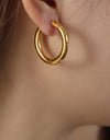 18K Gold-Plated Huggie Earrings