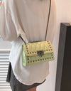 Studded PU Leather Crossbody Bag