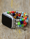 Synthetic Imperial Jasper Beaded Watchband Bracelet