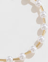 Gold-Plated Pearl Copper Bracelet