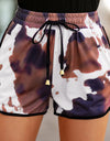 Printed Drawstring Waist Shorts with Pockets