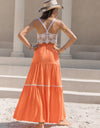 High Waist Maxi Tiered Skirt