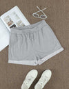 Drawstring Waist Cuffed Shorts