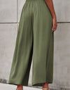 Drawstring Waist Wide Leg Pants