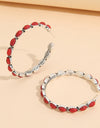 Artificial Turquoise C-Hoop Earrings