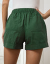 Drawstring Elastic Waist Pocket Shorts