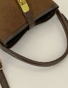 PU Leather Bucket Crossbody Bag