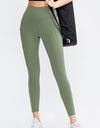 Wide Waistband Slim Fit Long Sports Pants with Pocket