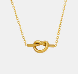 18K Gold-Plated Titanium Steel Knot Necklace