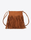 Adored PU Leather Crossbody Bag with Fringe