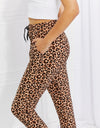 Leggings Depot Full Size Spotted Downtown Leopard Print Joggers