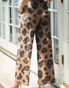 Leopard Wide Leg Pants