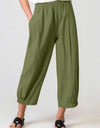 Full Size Elastic Waist Cropped Pants