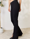 Kancan V-Waistband Slit Flare Pants