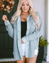 Button Down Drop Shoulder Jacket