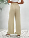 Fringe Detail Wide Leg Pants