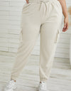 Plus Size Elastic Waist Joggers with Pockets