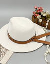 Wide Brim Paper Braided Hat