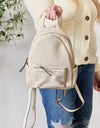 SHOMICO PU Leather Woven Backpack