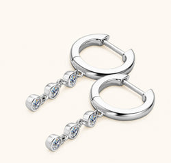 Moissanite Decor 925 Sterling Silver Earrings