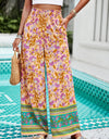 Printed High Waist Wide Leg Pants