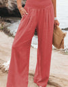 Full Size Smocked Waist Wide Leg Pants