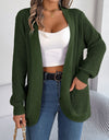 Open Front Long Sleeve Cardigan with Pockets