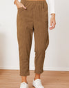 Pocketed Elastic Waist Pants