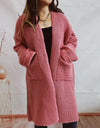 Open Front Long Sleeve Cardigan with Pockets