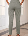 Drawstring Straight Pants with Pockets