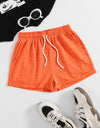 Drawstring Pocketed Elastic Waist Shorts