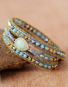 Handmade Teardrop Shape Triple Layer Beaded Bracelet