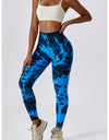 Tie Dye Wide Waistband Active Leggings