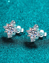 Four Leaf Clover 2 Carat Moissanite Stud Earrings