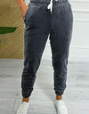 Wide Waistband Drawstring Cropped Joggers