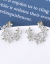 925 Sterling Silver Moissanite Lucky Clover Earrings