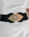 Alloy Leaf Buckle Elastic Belt