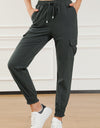 Drawstring High Waist Joggers With Pockets