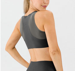 Round Neck Wide Strap Active Bra