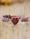 Handmade Heart Shape Natural Stone Bracelet