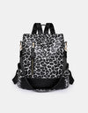 Leopard PU Leather Backpack Bag