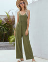 Adjustable Spaghetti Strap Jumpsuit with Pockets