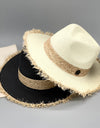 Raw Hem Raffia Hat