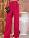 Pleated Detail Straight Leg Pants