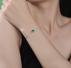 Adored 1 Carat Lab-Grown Emerald Bracelet