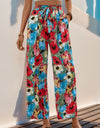 Tied Printed Wide Leg Pants